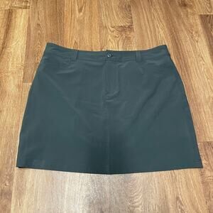 Eddie Bauer Womens Solid Gray Skort Size 14 Tennis Skirt Attached Shorts
